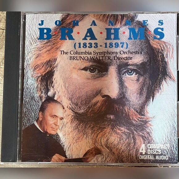 Vintage Brahms CD Box Set Columbia Symphony Bruno Walter Classical Music 4 Discs - Picture 1 of 3
